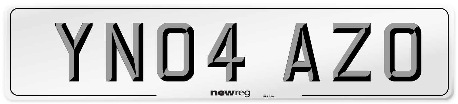 YN04 AZO Number Plate from New Reg